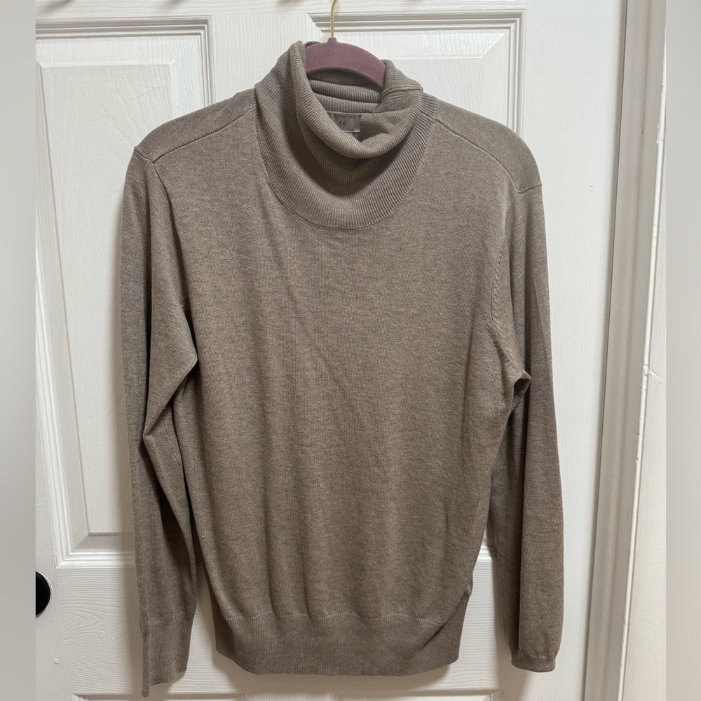 Women’s Taupe Turtleneck Sweater